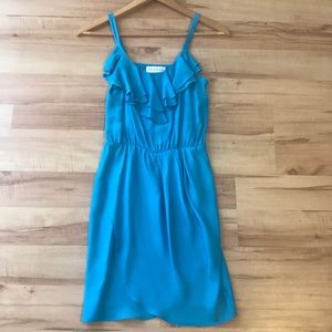 AMANDA UPRICHARD Silk Spaghetti strap Dress Ruffle